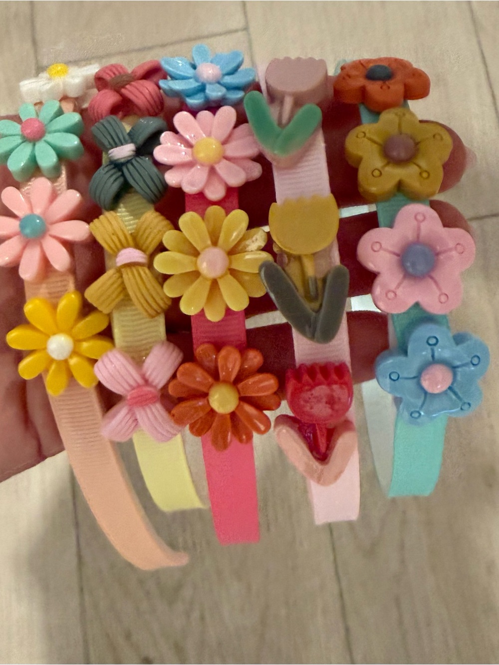 Colorful Flower Kids Headband Set - Pastel & Bright Florals